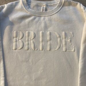 Women’s BRIDE White Sweatshirt Minty Condition Size Medium Loose Fit